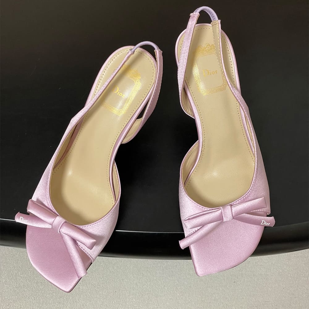 D10r Bow Heeled Slingback Sandal (EU SIZE 35-42)