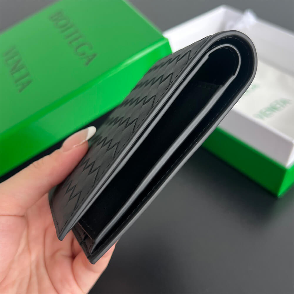 Intrecciato Piccolo Bi-Fold Wallet With Coin Purse(HIGH-END GRADE)