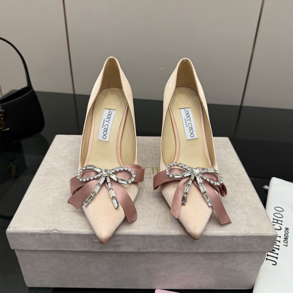 J1m*y Ch00 Crystal-Embellished Satin Pumps (EU SIZE 35-43)