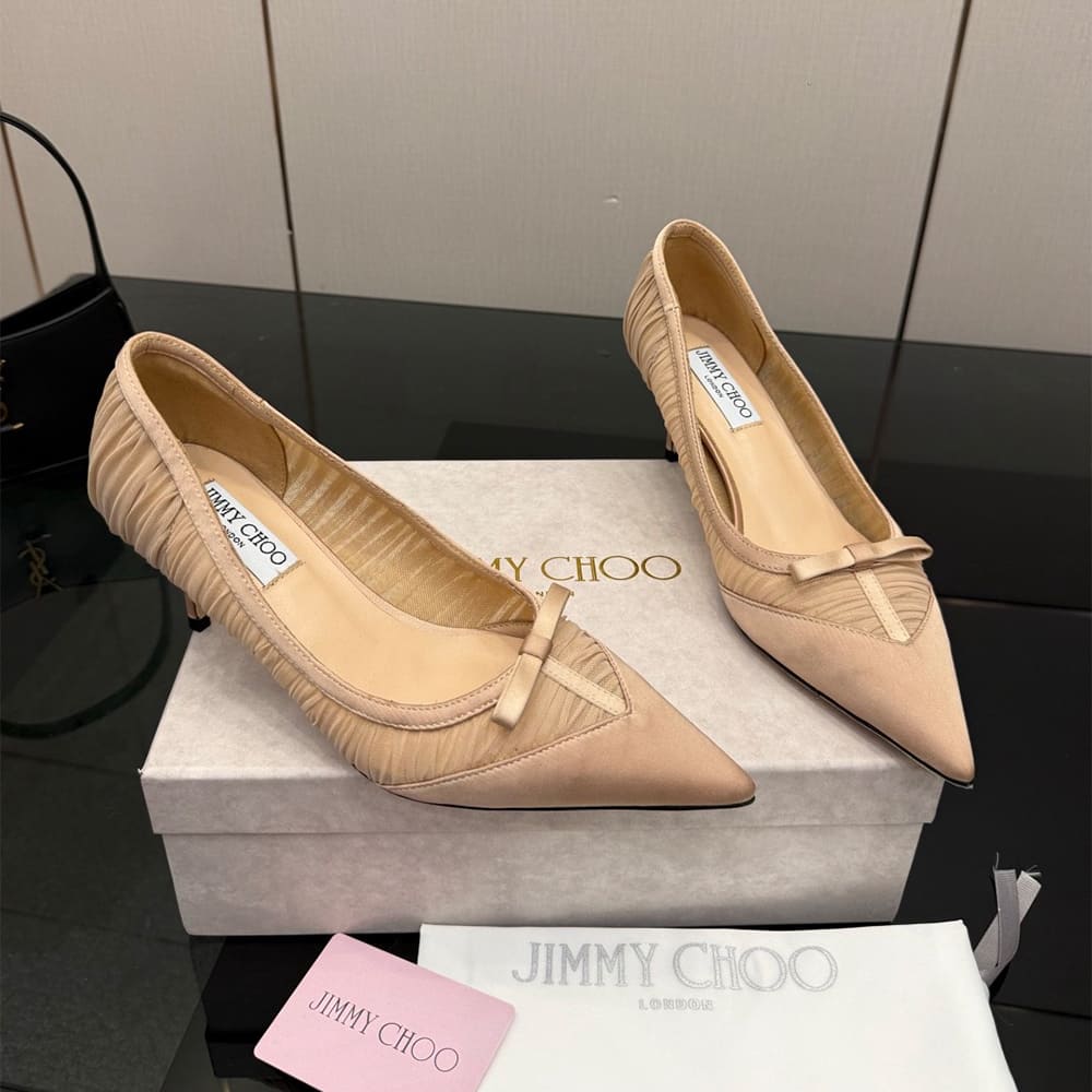 J1m*y Ch00 Ruched Tulle Pumps (EU SIZE 35-42)