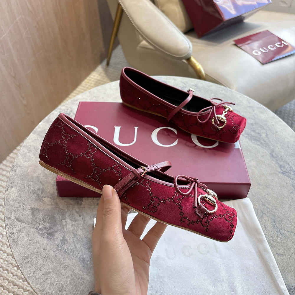 Gvc*1 GG crystal horsebit ballet flat (EU SIZE 35-42)