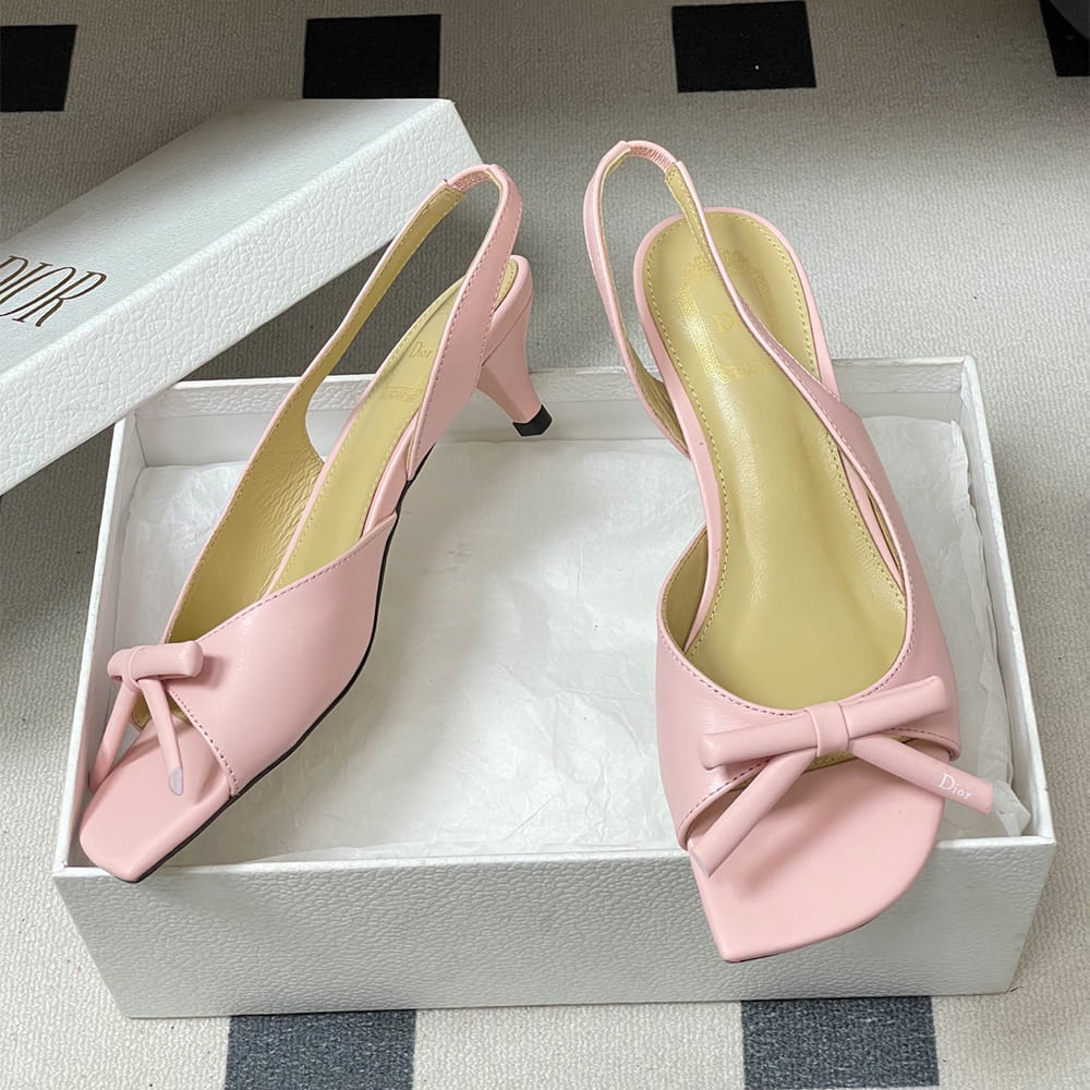 D10r Bow Heeled Slingback Sandal (EU SIZE 35-42)