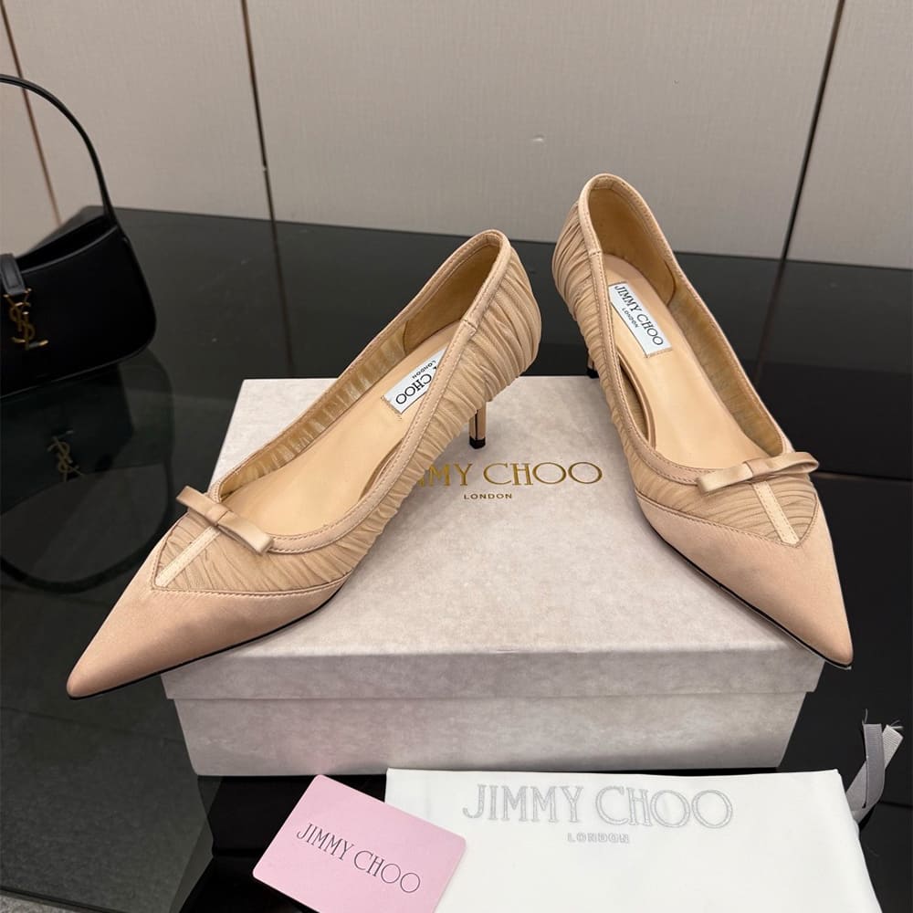 J1m*y Ch00 Ruched Tulle Pumps (EU SIZE 35-42)