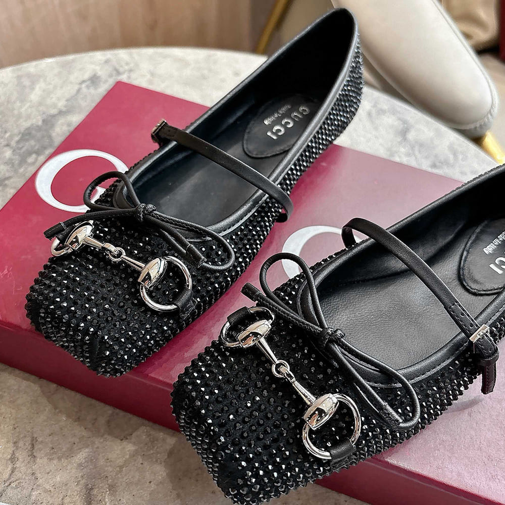 Women’s crystal Gvc*1 Horsebit ballet flat (EU SIZE 35-42)