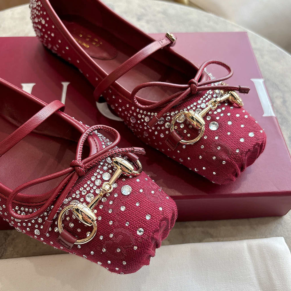 Ballerina donna Gvc*1 con cristalli GG e Morsetto (EU SIZE 35-42)