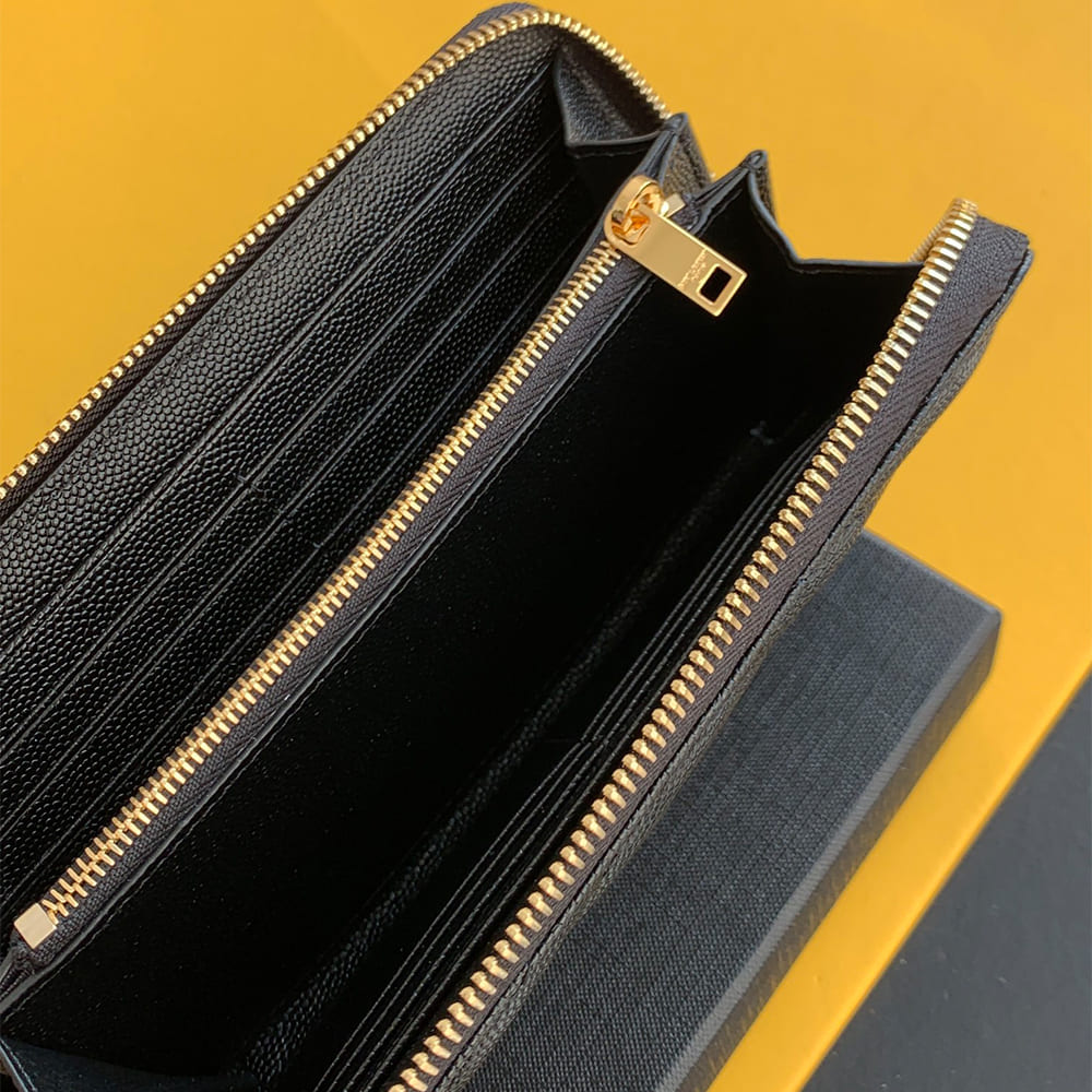 CASSANDRE MATELASS?? ZIP AROUND WALLET IN GRAIN DE POUDRE LEATHER(HIGH-END GRADE)