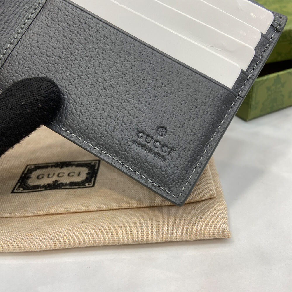 Grey interior GG bi-fold wallet(HIGH-END GRADE)