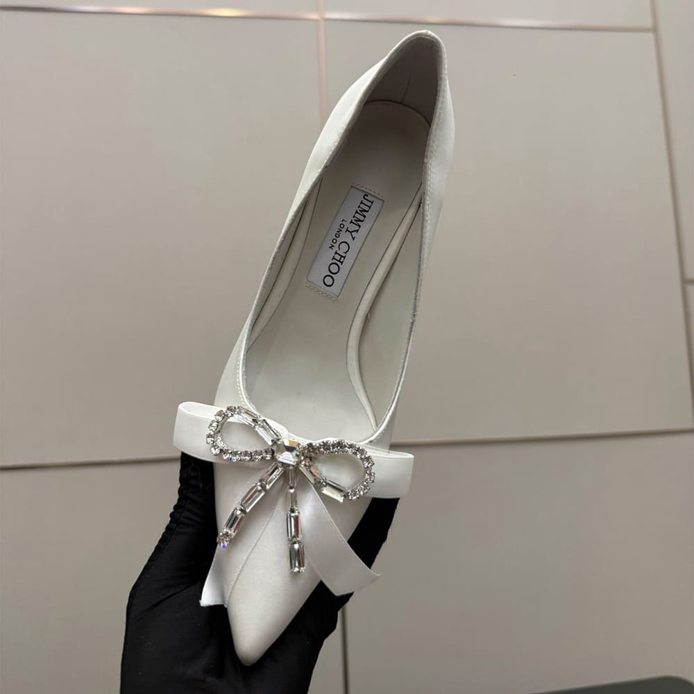 J1m*y Ch00 Crystal-Embellished Satin Pumps (EU SIZE 35-43)