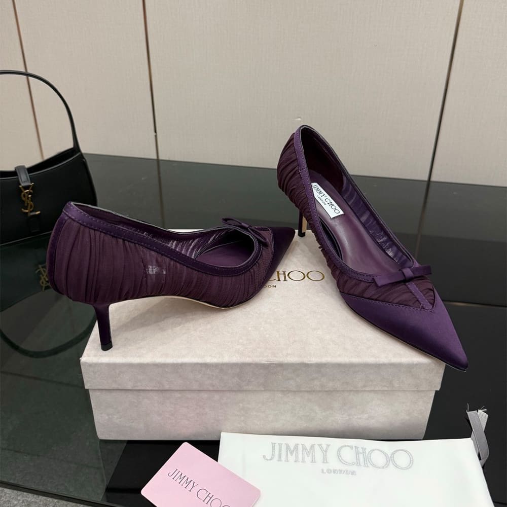 J1m*y Ch00 Ruched Tulle Pumps (EU SIZE 35-42)