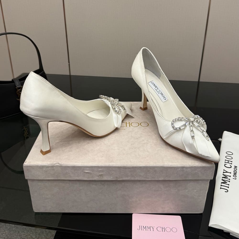 J1m*y Ch00 Crystal-Embellished Satin Pumps (EU SIZE 35-43)