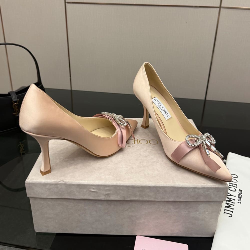 J1m*y Ch00 Crystal-Embellished Satin Pumps (EU SIZE 35-43)