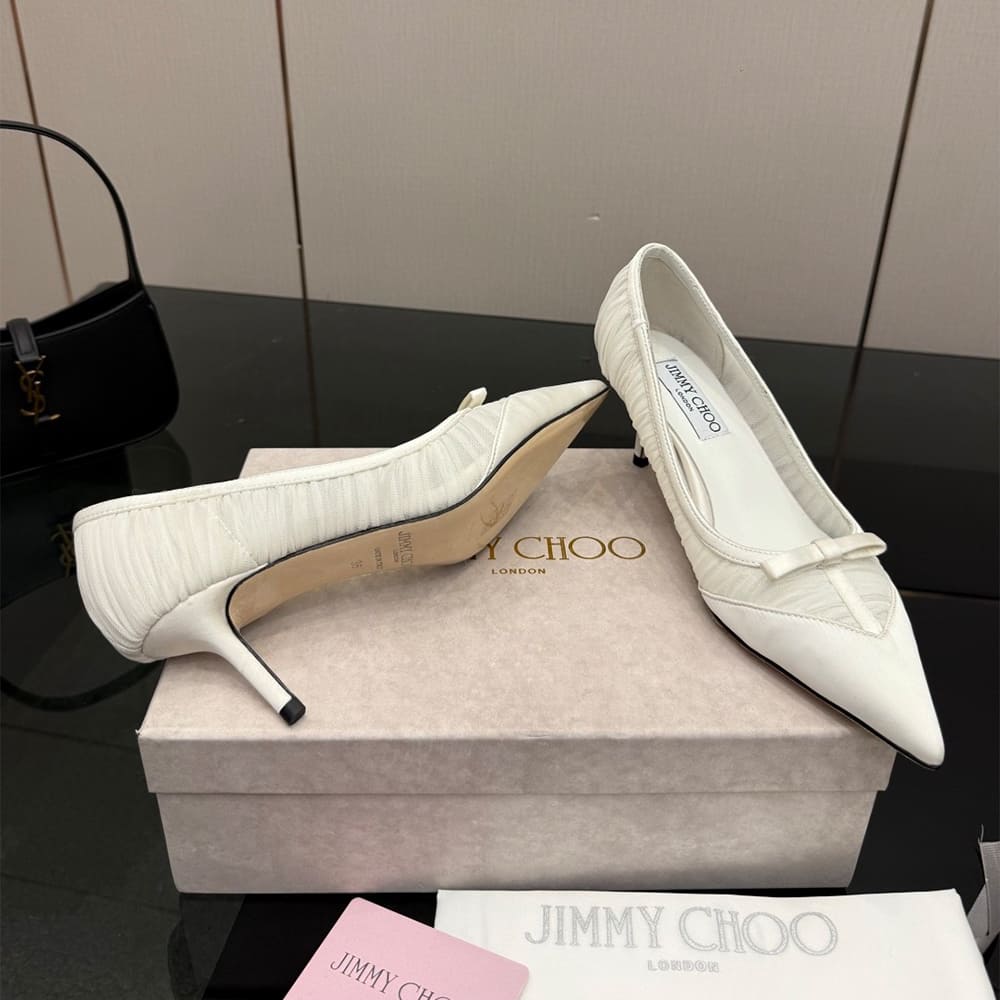J1m*y Ch00 Ruched Tulle Pumps (EU SIZE 35-42)