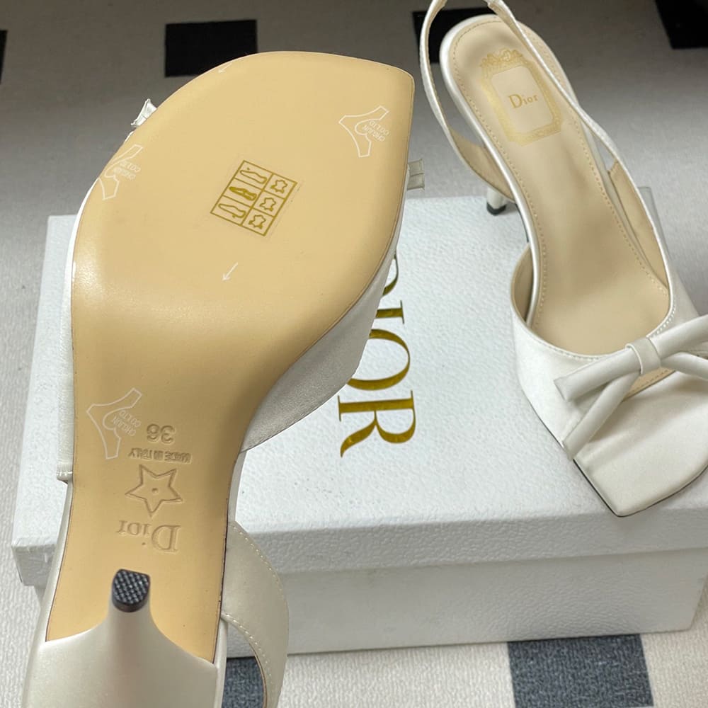 D10r Bow Heeled Slingback Sandal (EU SIZE 35-42)
