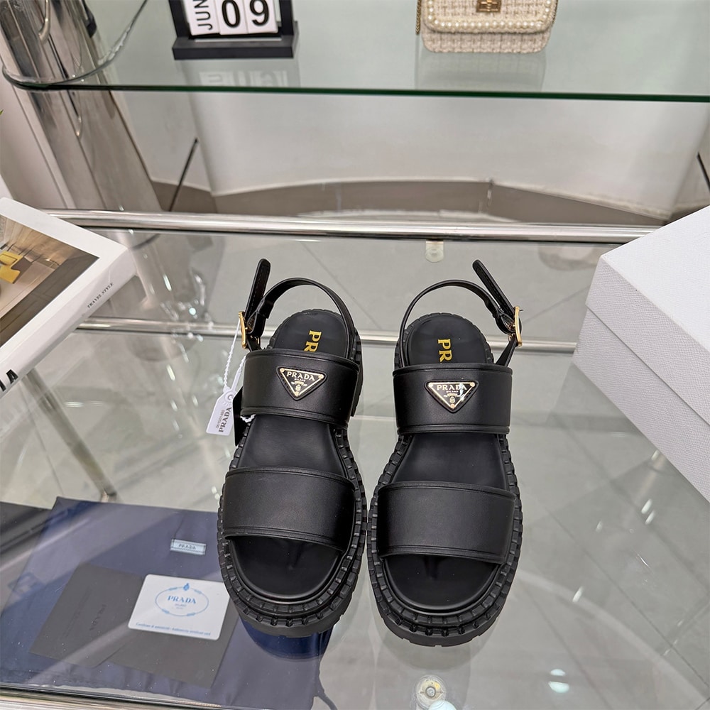 Pra*a Leather Platform Sandals (EU SIZE 35-42)
