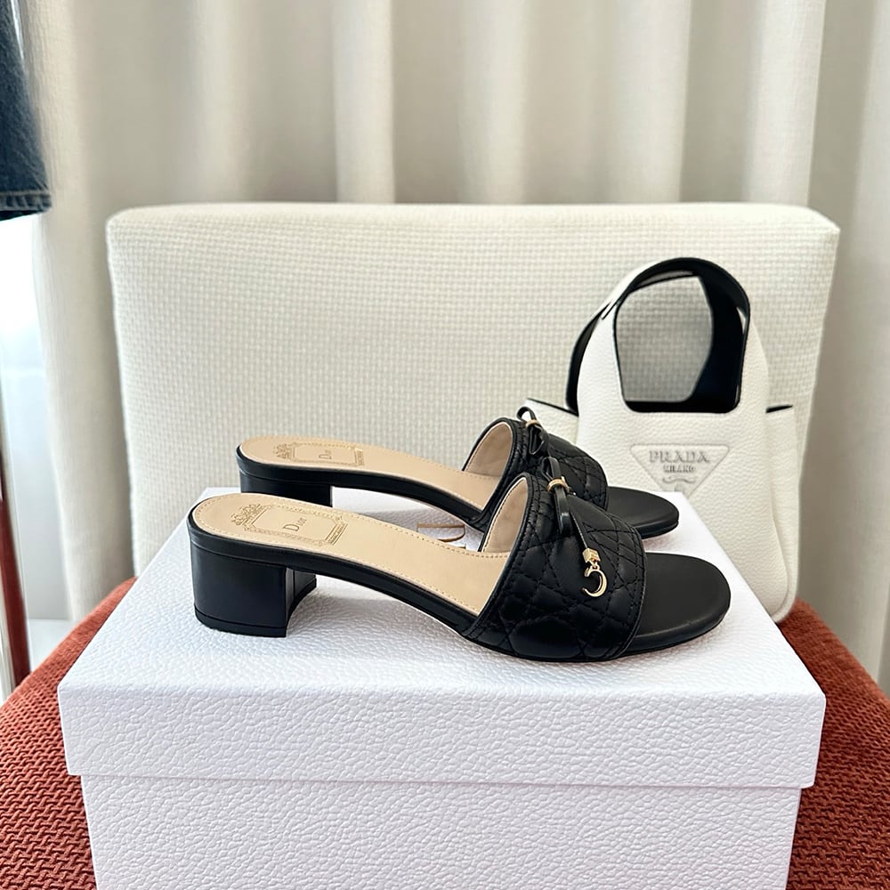 D10r Cannage Heeled Slide(EU 35-42)(HIGH-END GRADE)