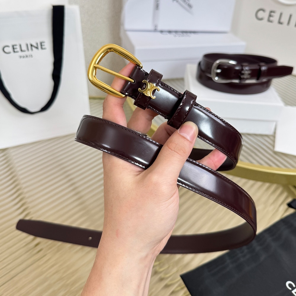 Ce1i*e VIVIENNE BELT 25MM IN Taurillon Leather