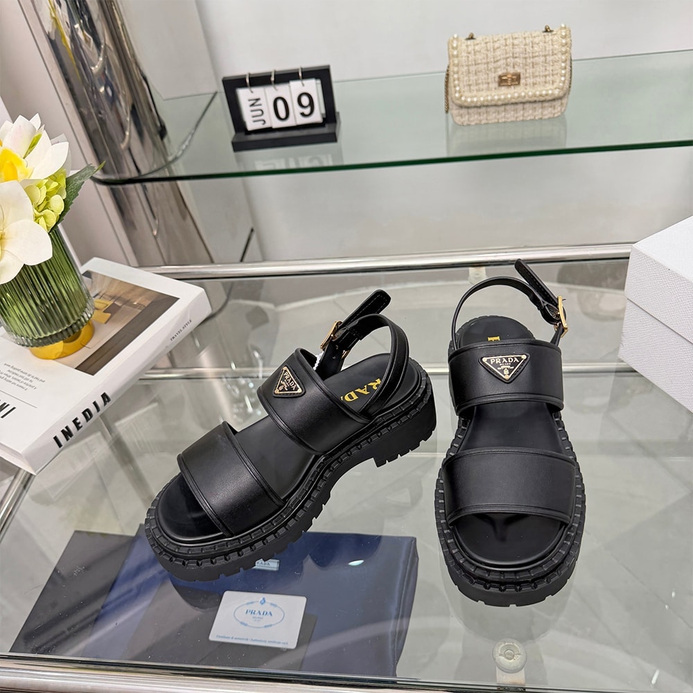 Pra*a Leather Platform Sandals (EU SIZE 35-42)