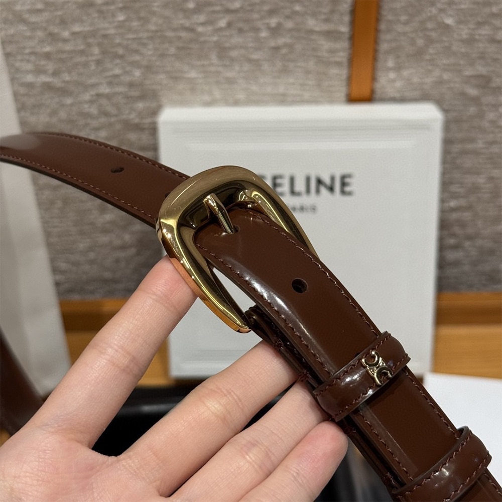 Ce1i*e VIVIENNE BELT 25MM IN Taurillon Leather