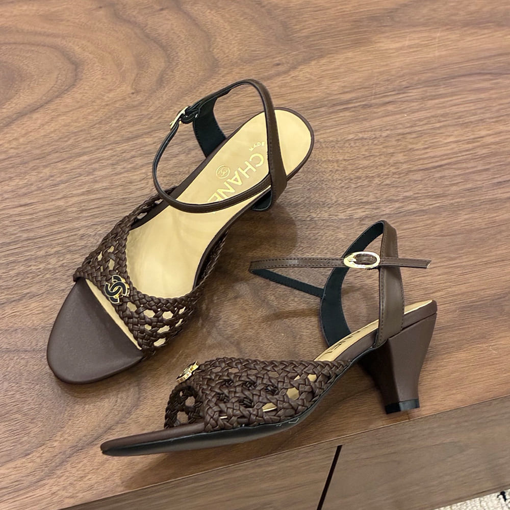 Ch**el Braided Ankle-Strap Sandals (EU SIZE 35-41)