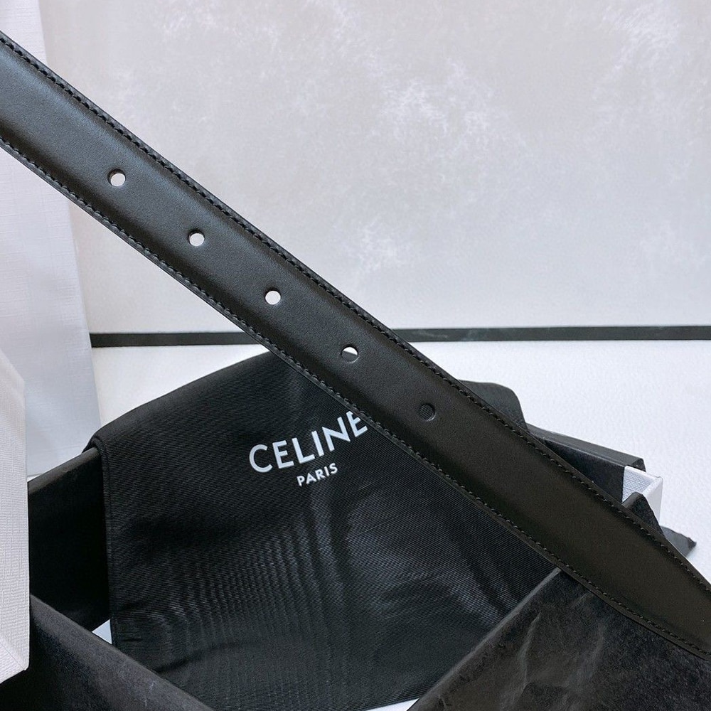 Ce1i*e TRIOMPHE TAURILLON Leather BELT 25MM
