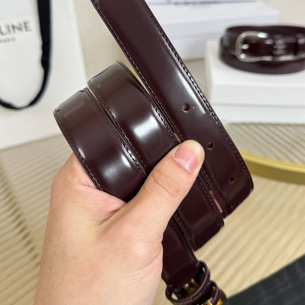 Ce1i*e VIVIENNE BELT 25MM IN Taurillon Leather