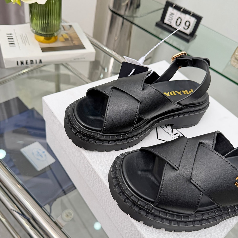 Pra*a Crisscross Leather Sandals (EU SIZE 35-42)