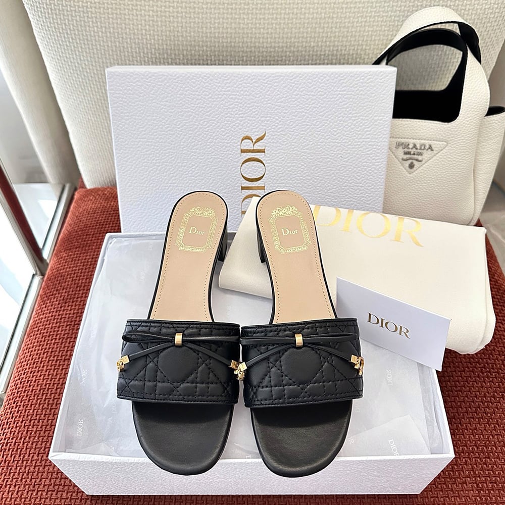 D10r Cannage Heeled Slide(EU 35-42)(HIGH-END GRADE)