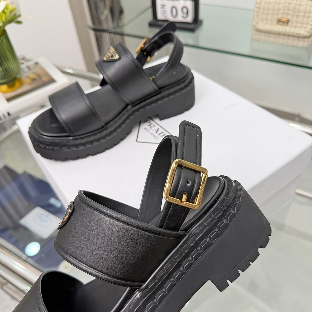 Pra*a Leather Platform Sandals (EU SIZE 35-42)