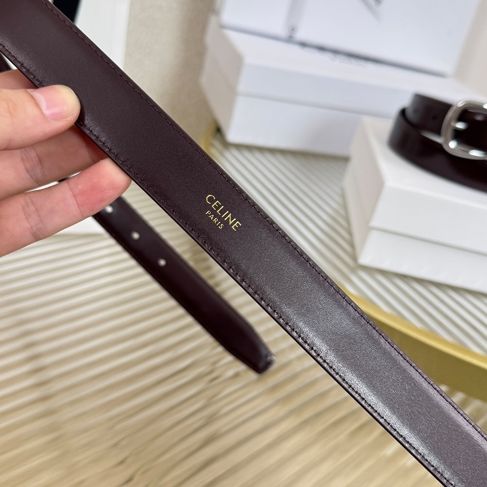 Ce1i*e VIVIENNE BELT 25MM IN Taurillon Leather
