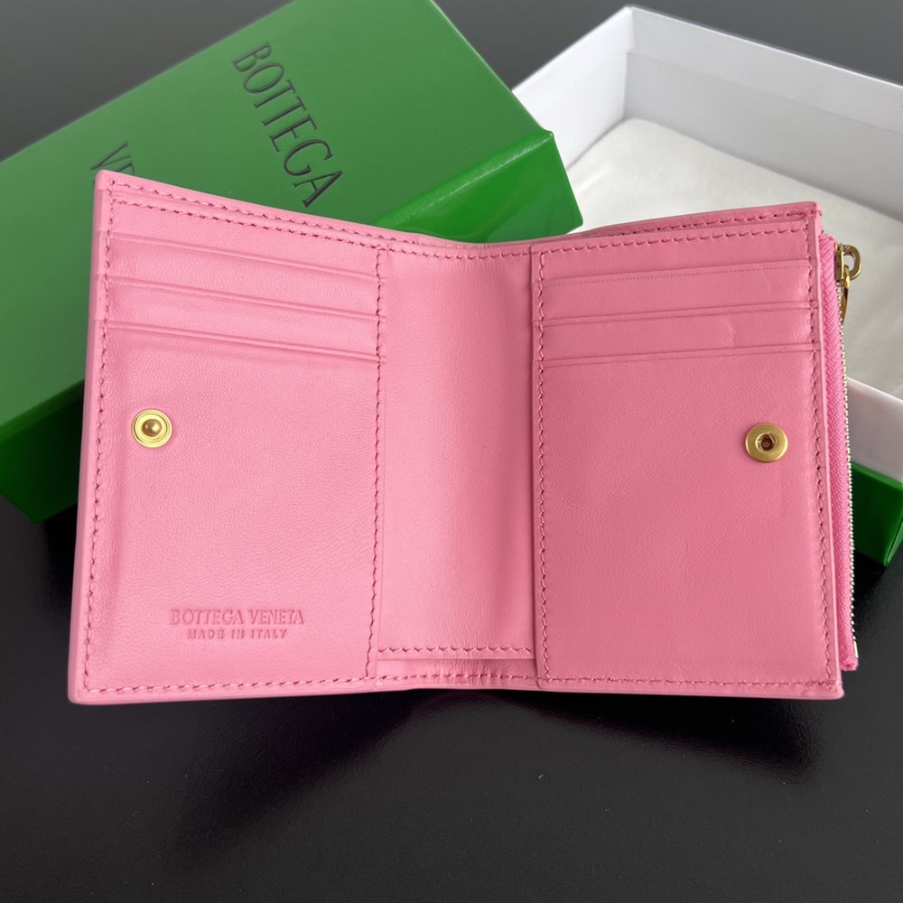 B0tt*ga Ven*ta Intrecciato Small Bi-Fold Wallet(HIGH-END GRADE)