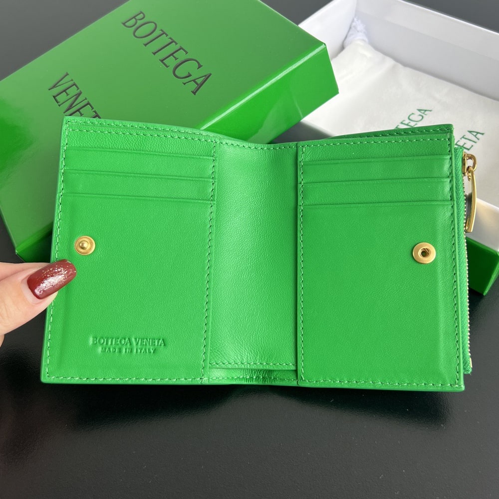 B0tt*ga Ven*ta Intrecciato Small Bi-Fold Wallet(HIGH-END GRADE)