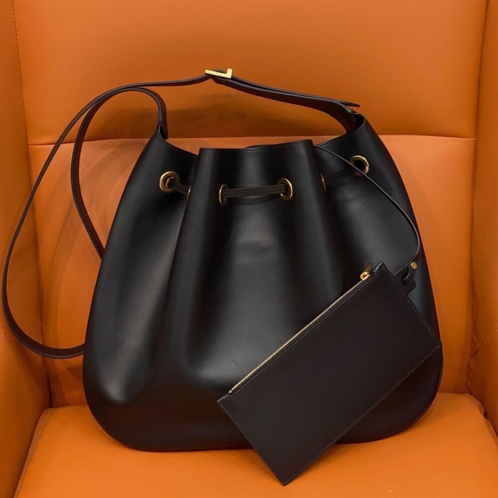 Y51 PARIS VII large flat hobo bag in smooth leather(high-end grade)