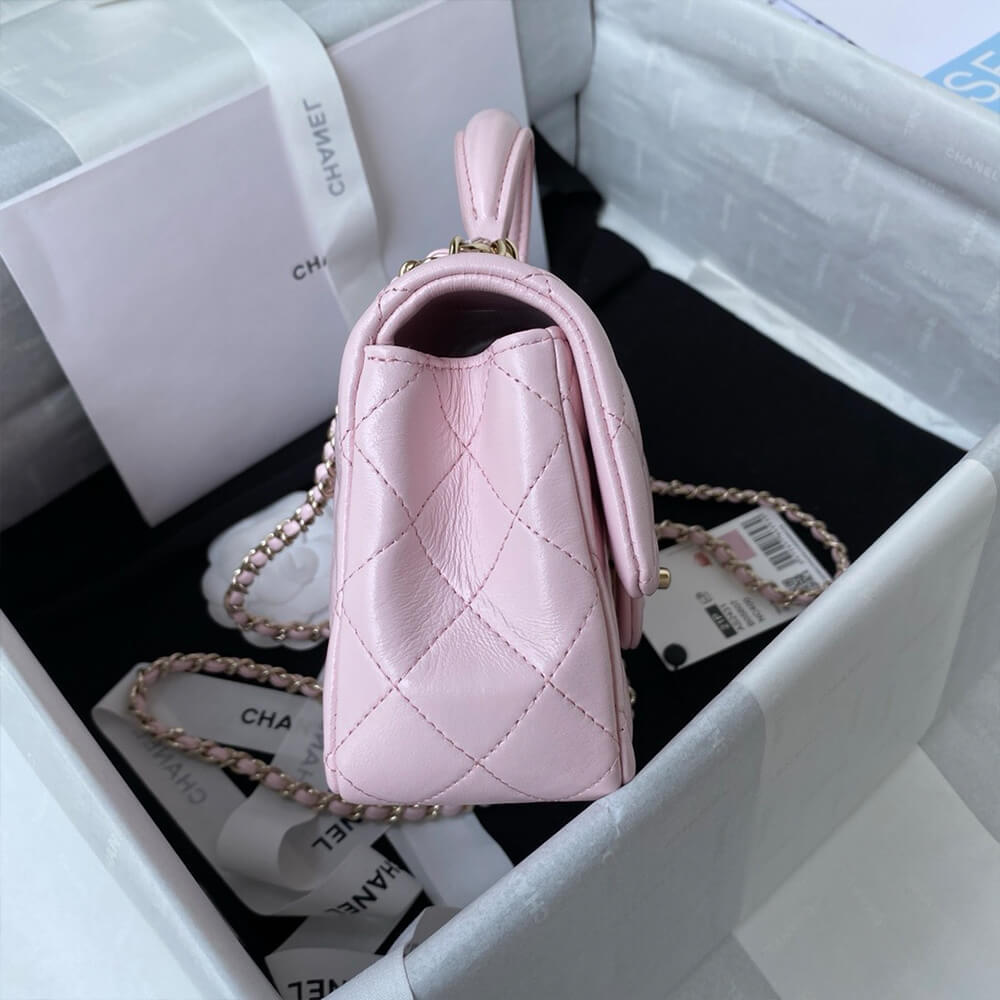 Ch**el Mini Classic Handbag With Top Handle