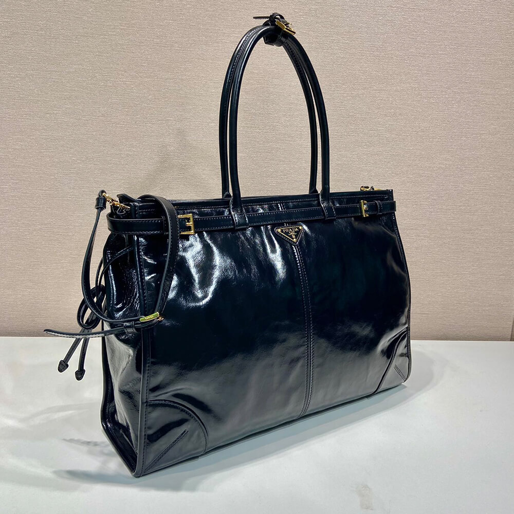 Pra*a Extra large leather handbag(high-end grade)