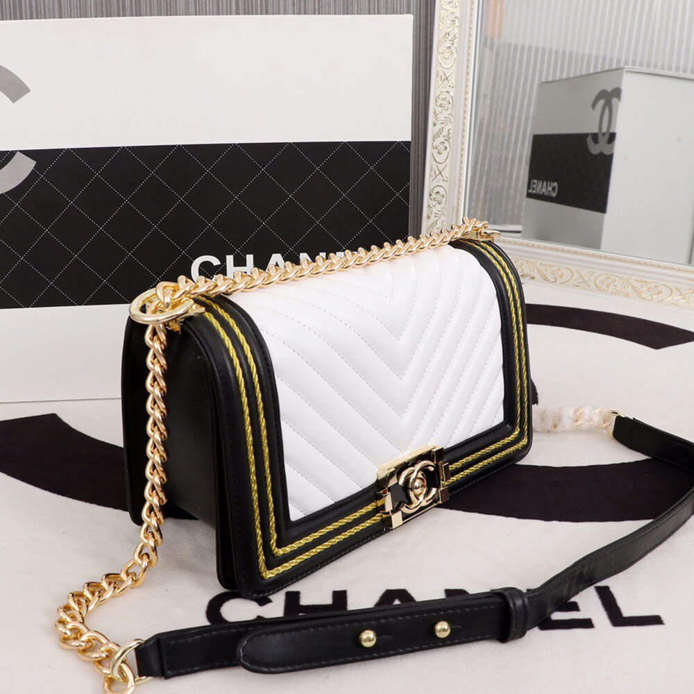 Chevron Boy Ch**el Handbag