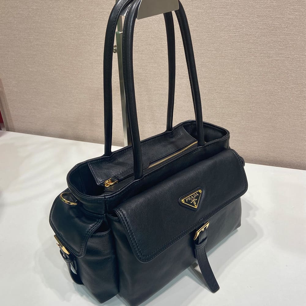 Pra*a Explore medium nappa leather tote bag(HIGH-END GRADE)