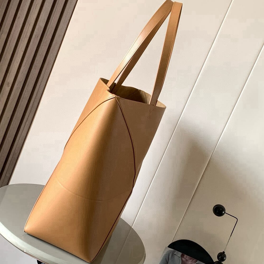 L0ew* XL Puzzle Fold tote in shiny calfskin(HIGH-END GRADE)