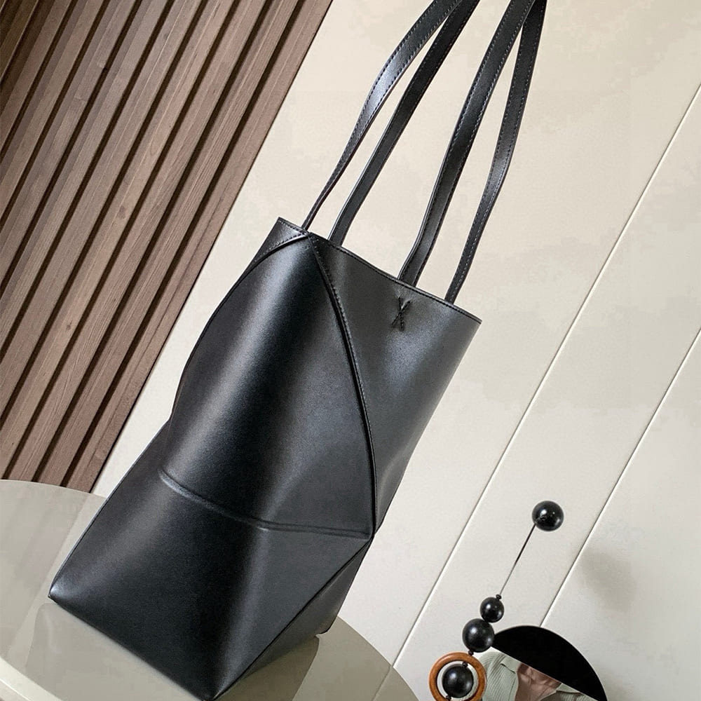 L0ew* Medium Puzzle Fold tote in shiny calfskin(HIGH-END GRADE)