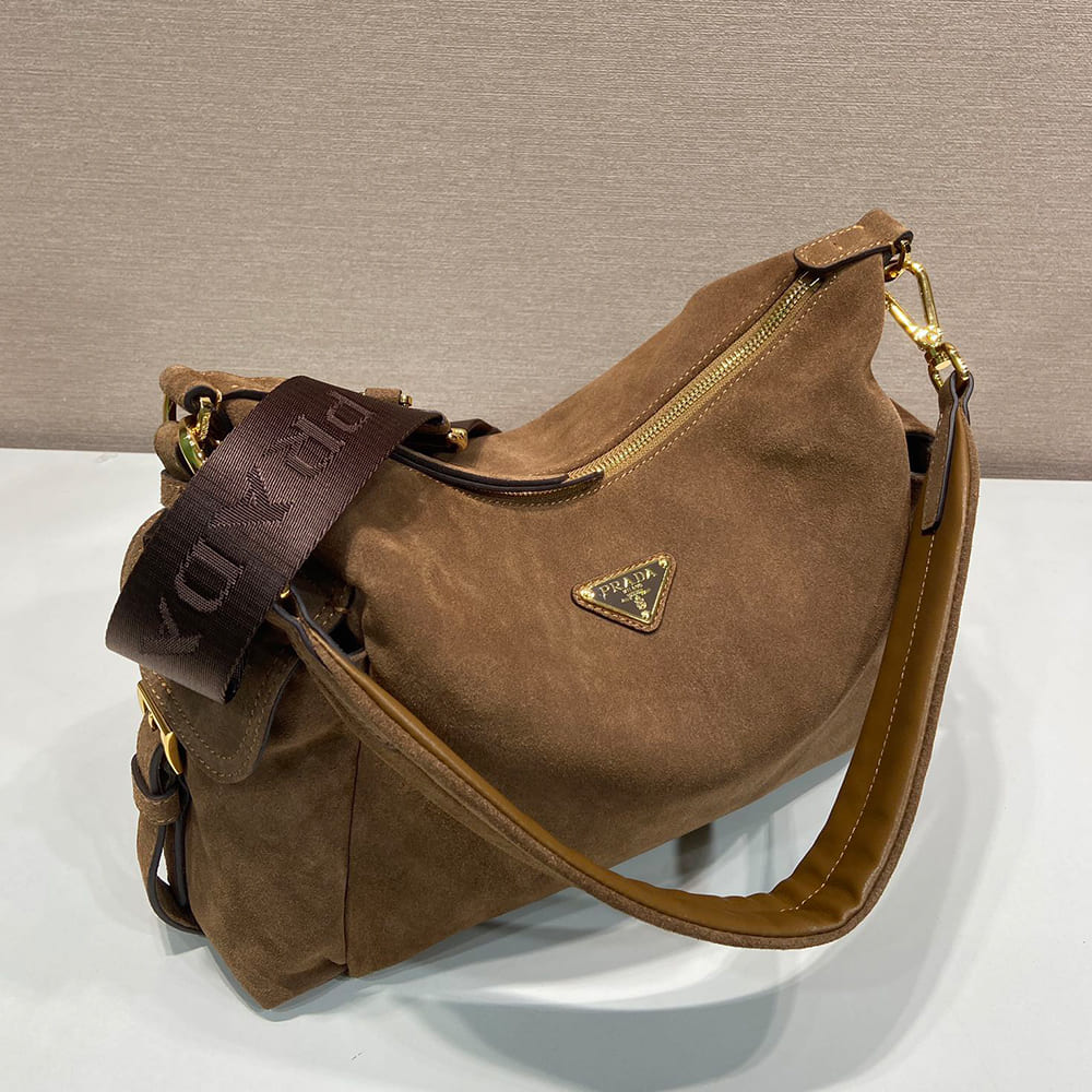 Pra*a Explore large suede bag(HIGH-END GRADE)