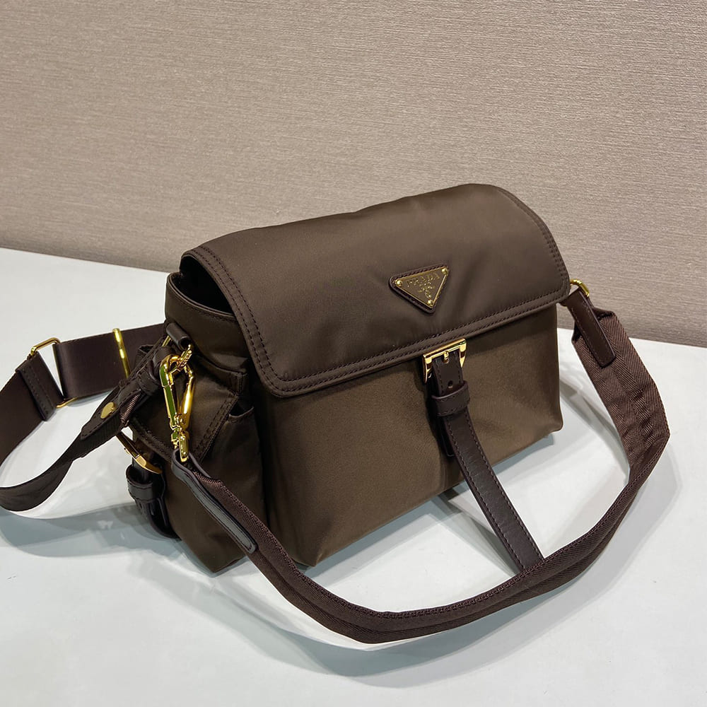 Pra*a Explore medium Re-Nylon shoulder bag with flap(HIGH-END GRADE)
