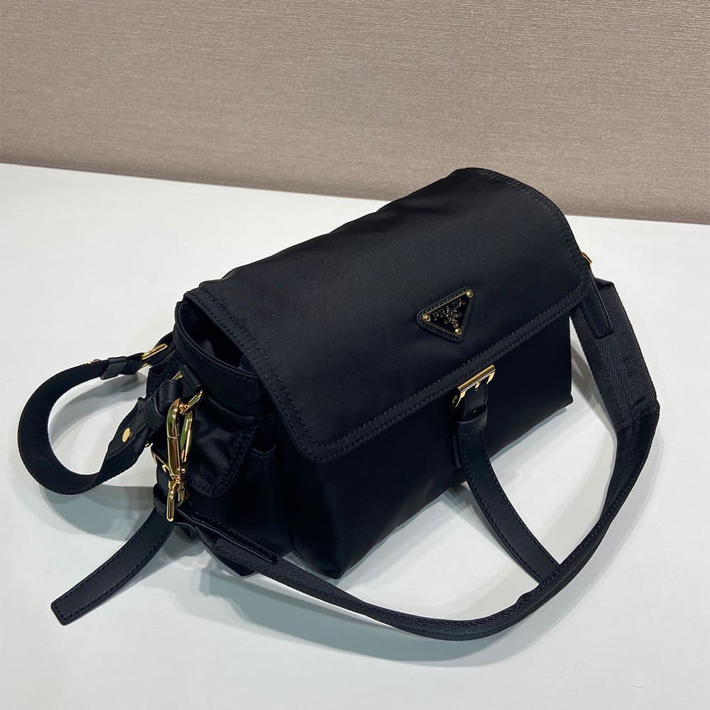 Pra*a Explore medium Re-Nylon shoulder bag with flap(HIGH-END GRADE)