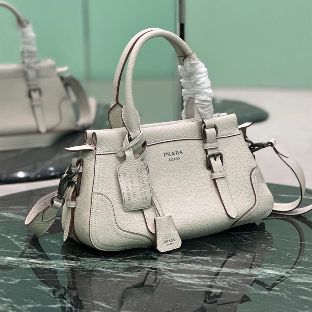 Pra*a Large leather tote bag(HIGH-END GRADE)