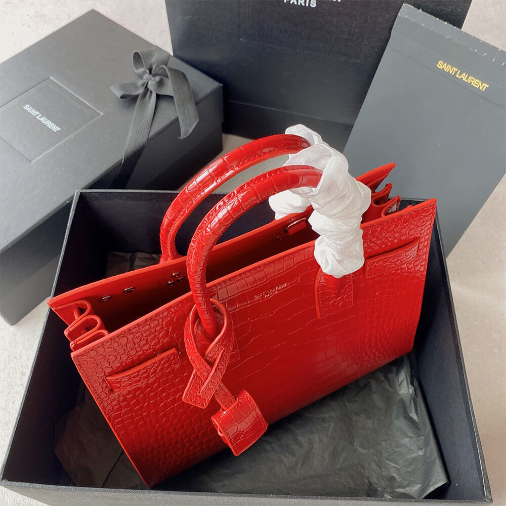 Y51 SAC DE JOUR BABY IN CROCODILE-EMBOSSED
