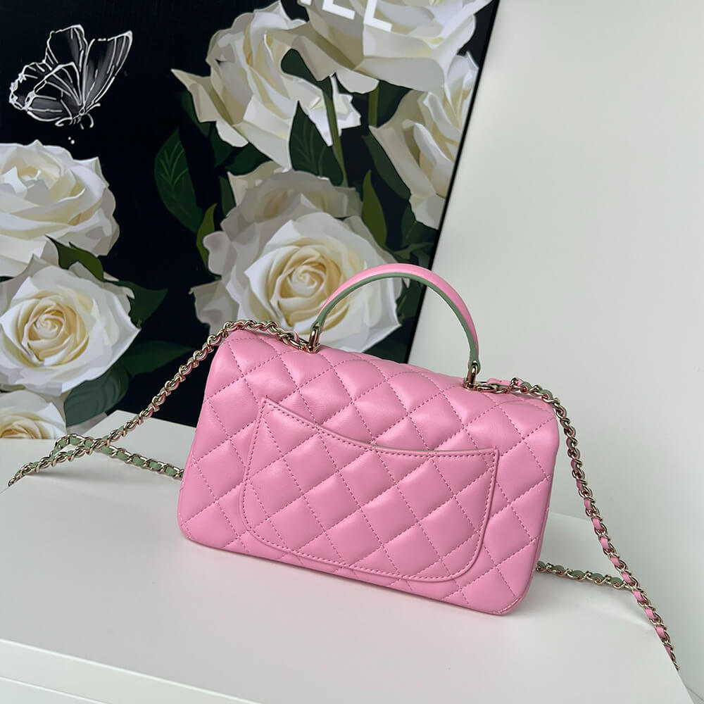 Ch**el Mini Classic Handbag With Top Handle