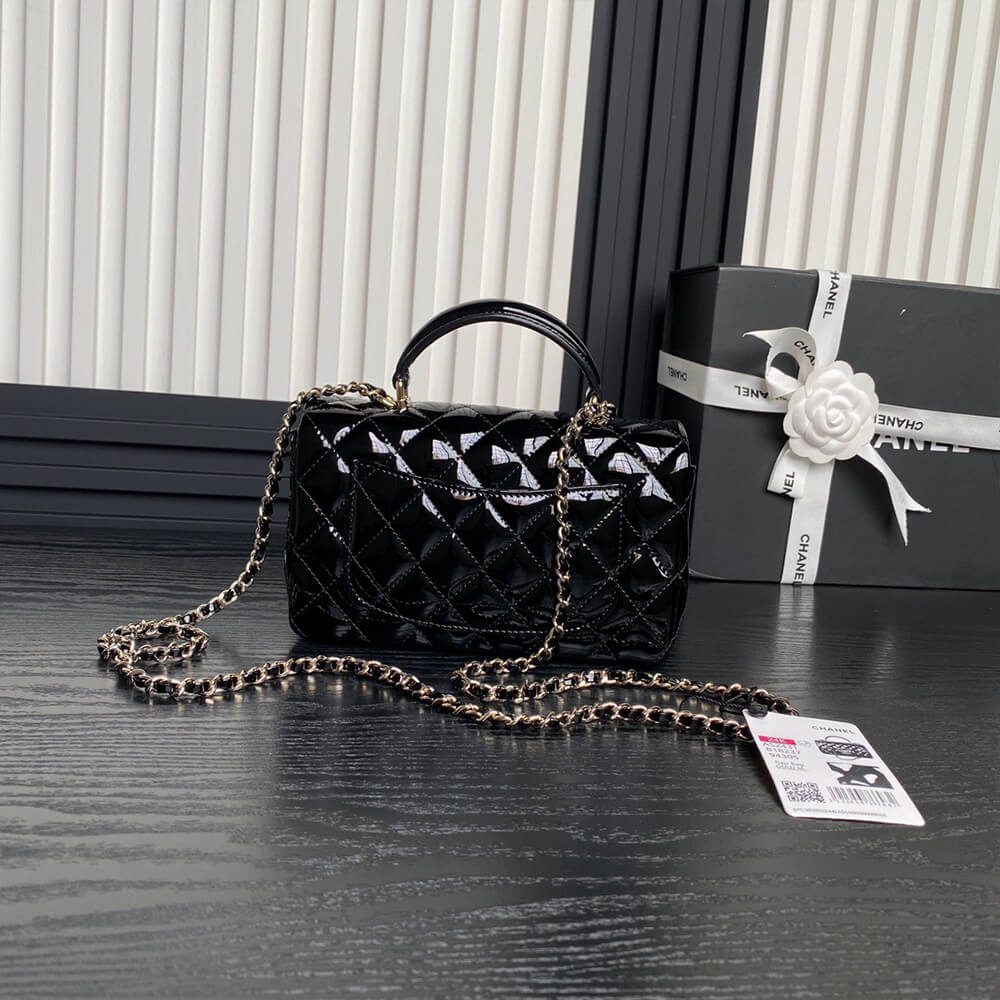 Ch**el Mini Classic Handbag With Top Handle