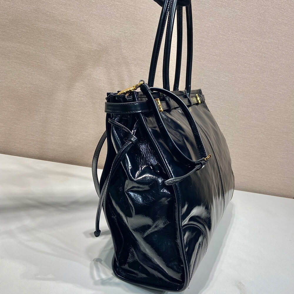 Pra*a Extra large leather handbag(high-end grade)