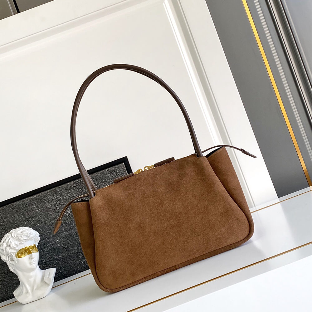 Pra*a Darling medium suede shoulder bag