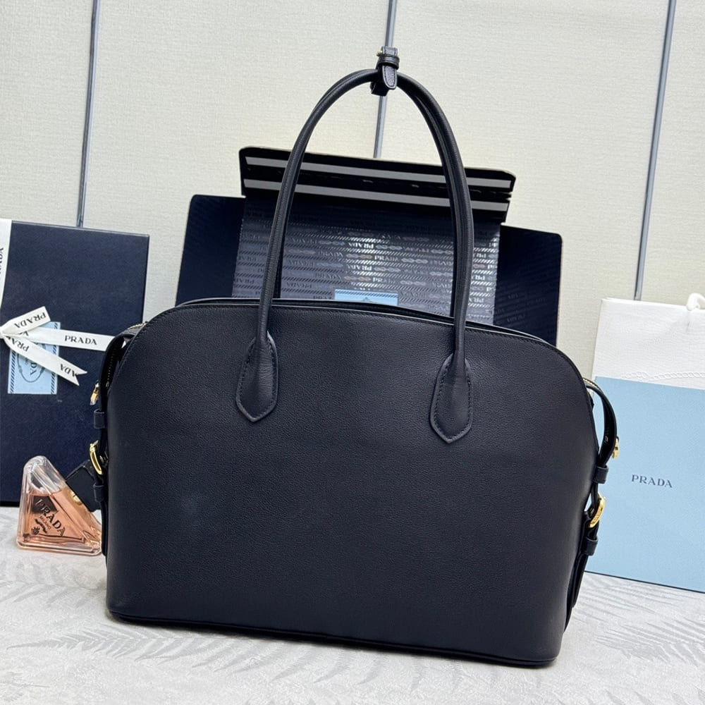 Pra*a Large leather tote bag(HIGH-END GRADE)
