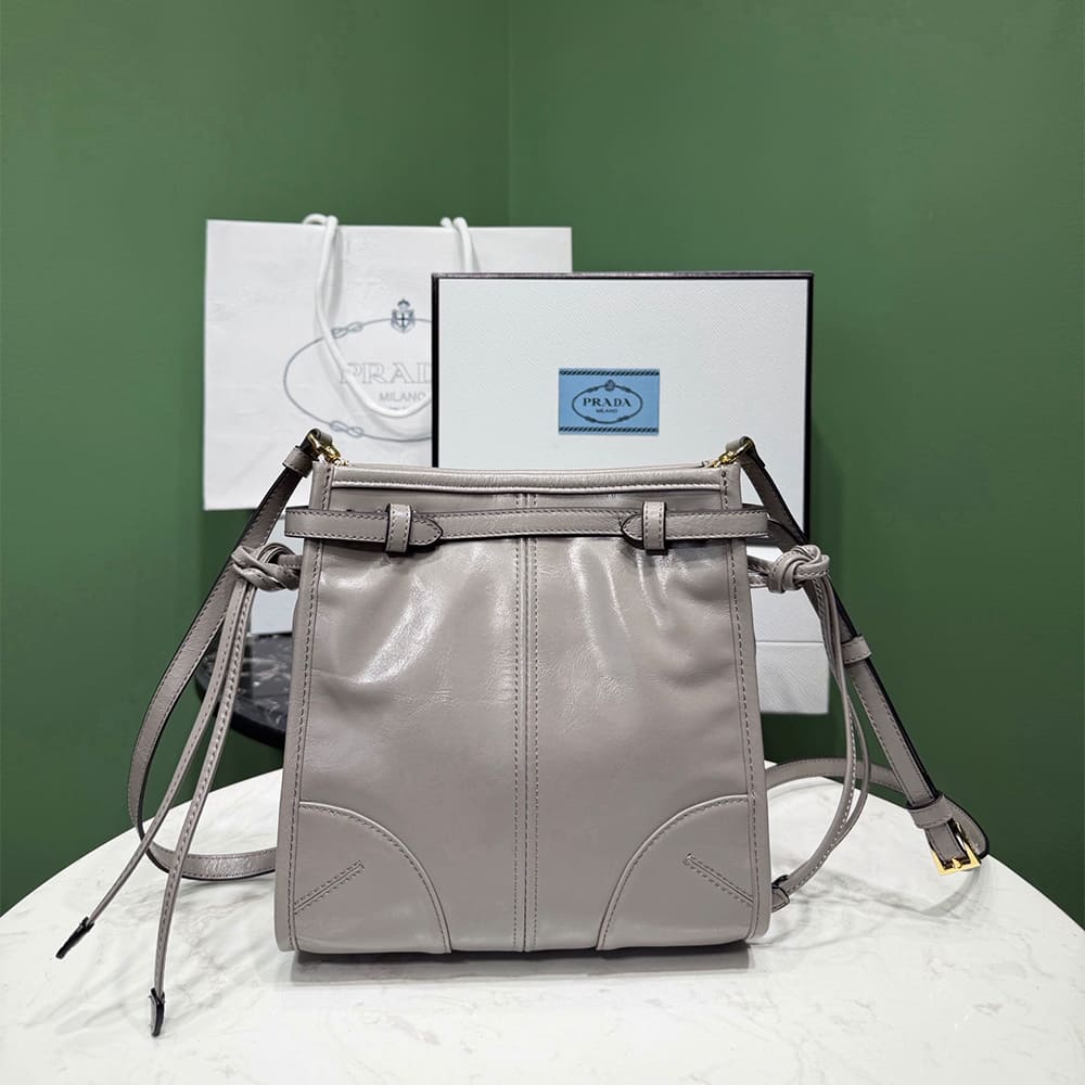 Pra*a Bonnie leather mini shoulder bag(HIGH-END GRADE)