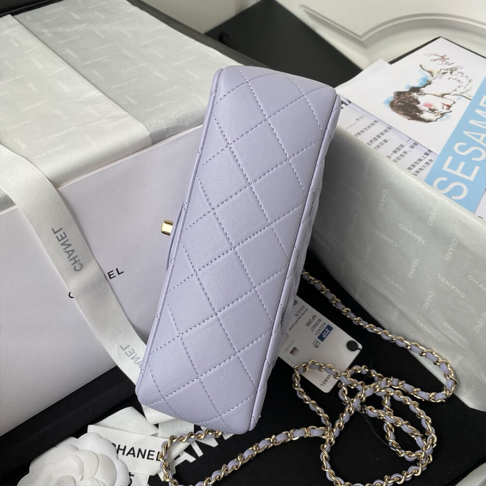 Ch**el Mini Classic Handbag With Top Handle